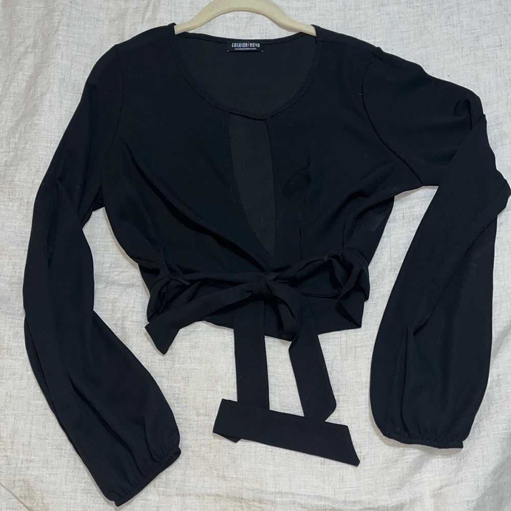 Sheer black top